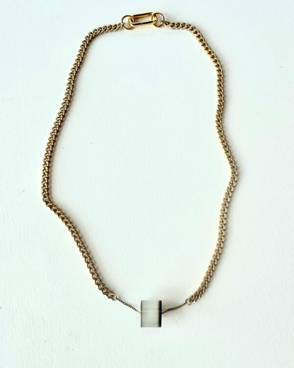 Agate Brass Necklace