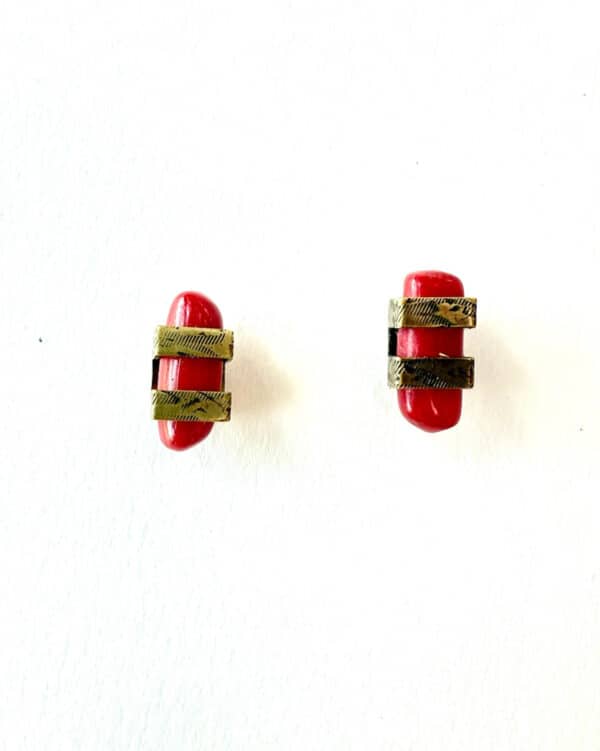 Coral Brass Studs